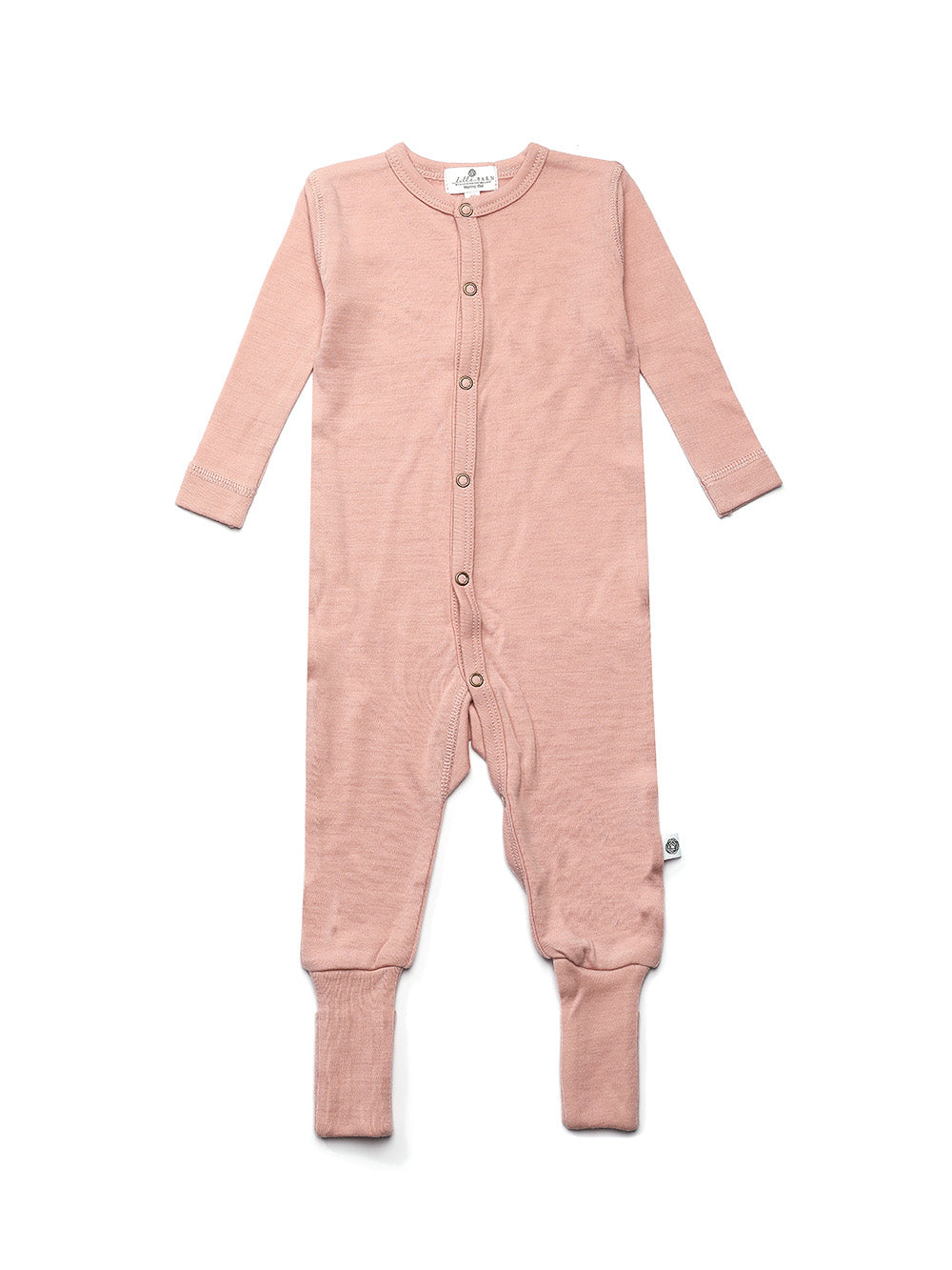 Wool Baby Playsuit - Merino Wool - Misty Rose