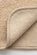 Wool Toddler Bed Blanket 120x150cm - Merino Wool - Almond