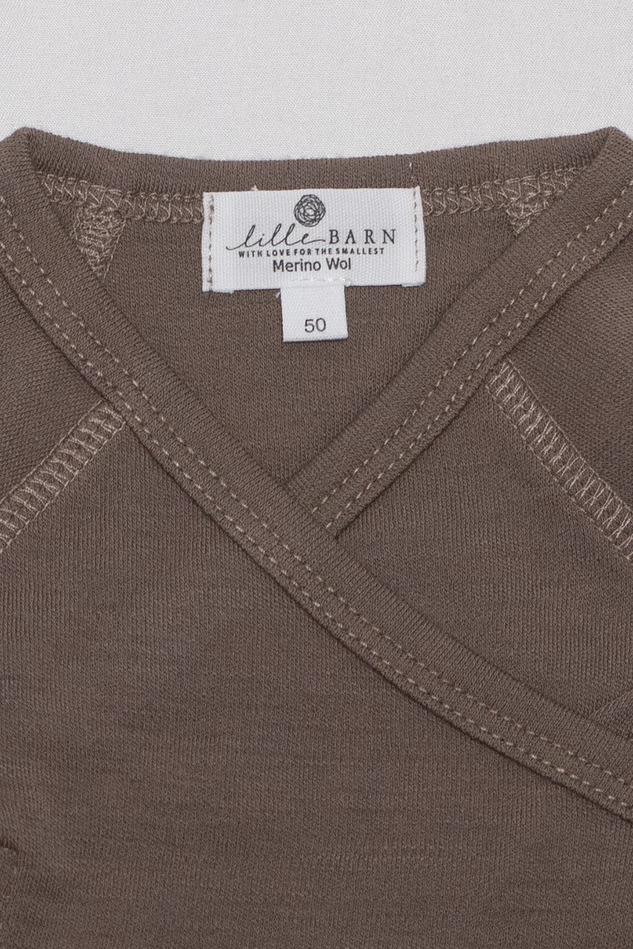 Wool Wrap Romper, Long Sleeve - Merino Wool - Walnut