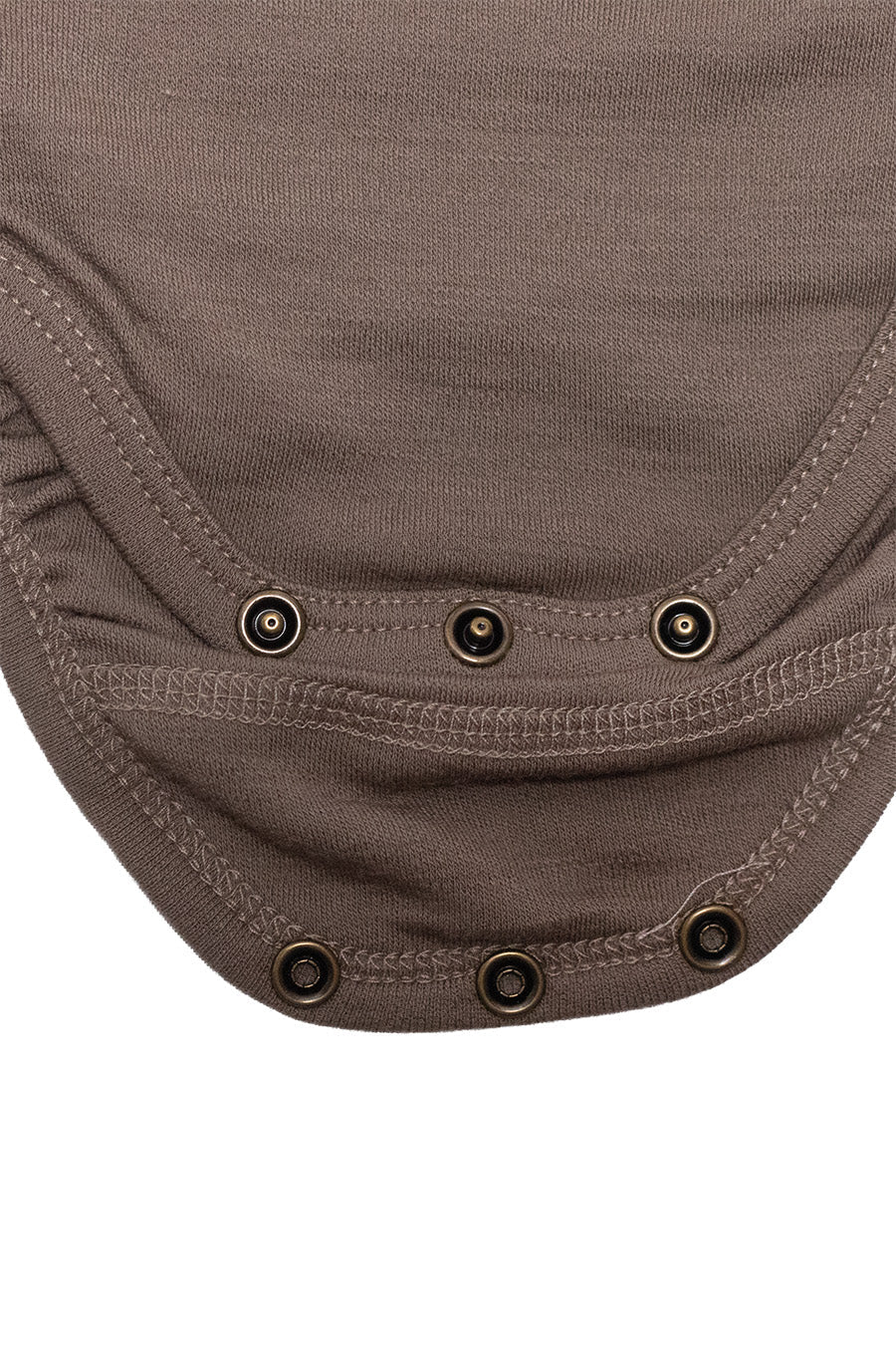 Wool Wrap Romper, Long Sleeve - Merino Wool - Walnut