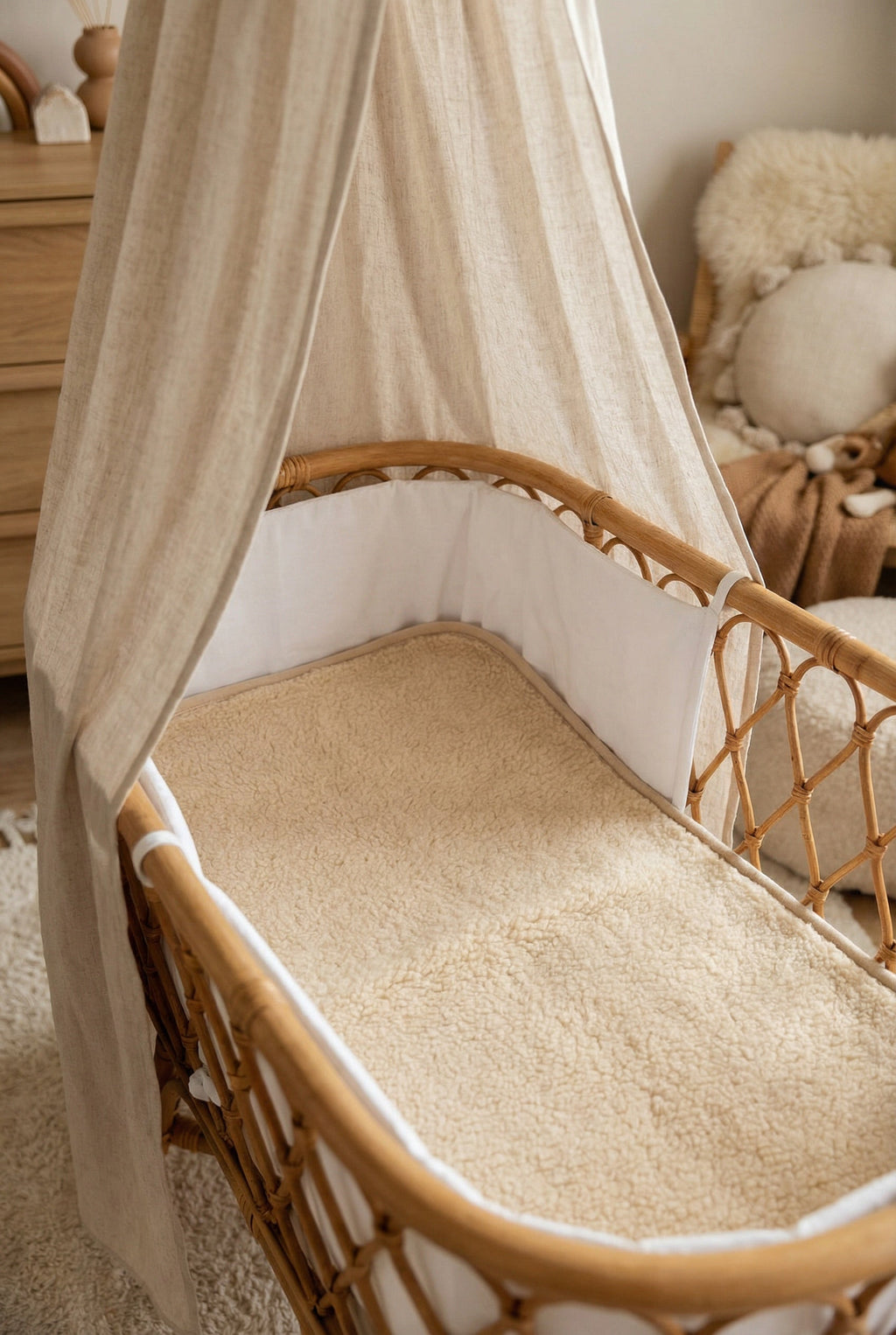 Wool Cradle Underlay Almond - Merino Wool - 40x80cm