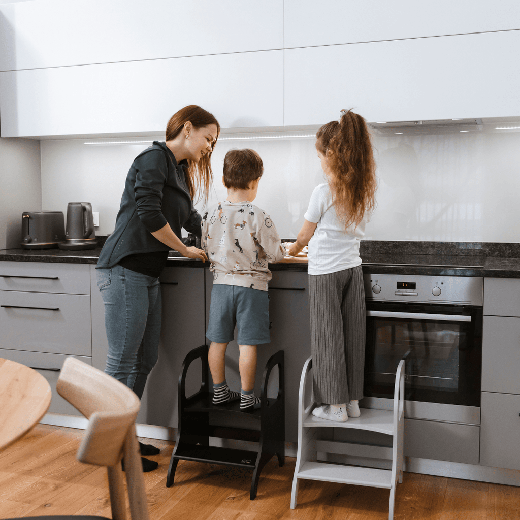 MIIMO® Montessori Step Stool - Adjustable Height - Grey - Tiny Tugz™