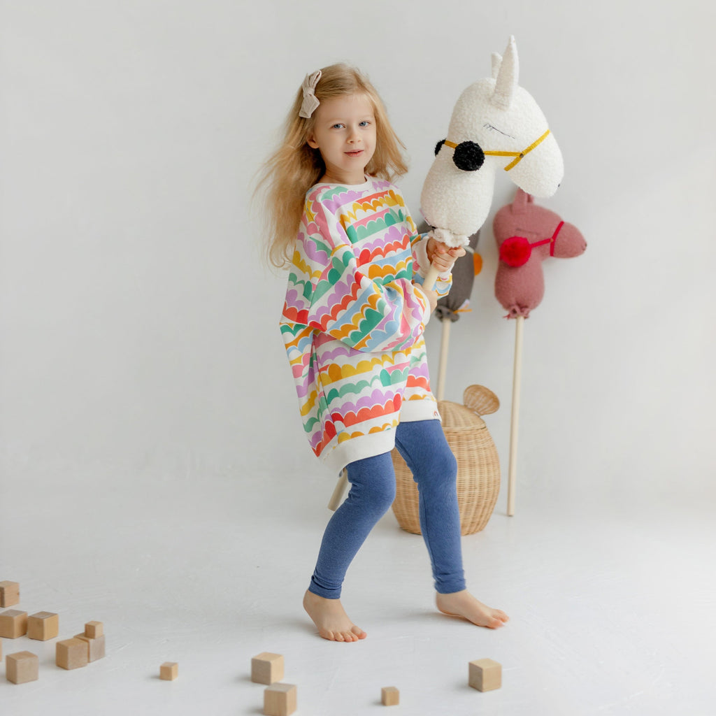 Bouclé Llama & Alpaca Hobby Horse Stick Toy – Ecru