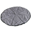 Kids Play Mat with Cotton Fringe – Grey, 115 cm