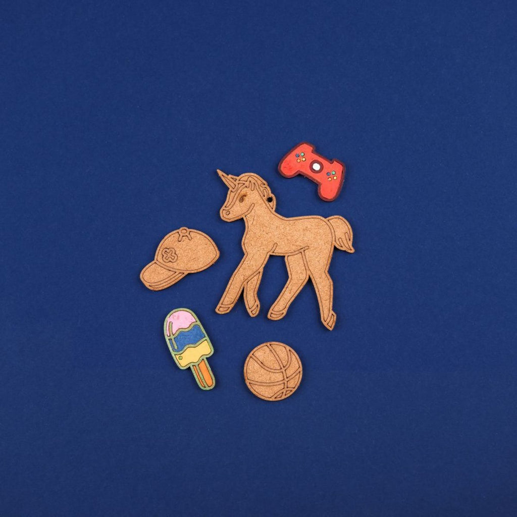 Mint - Colour-Your-Own Wooden Unicorn Mini Set - Tiny Tugz™