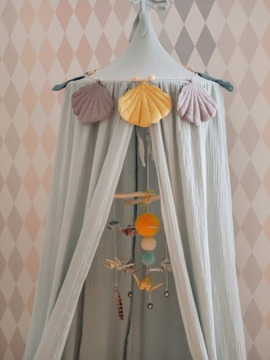 Mint GOTS Organic Cotton Bed Canopy for Babies & Kids (0–6y) - Tiny Tugz™