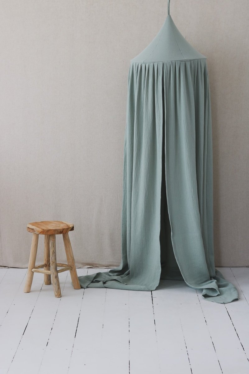 Mint GOTS Organic Cotton Bed Canopy for Babies & Kids (0–6y) - Tiny Tugz™