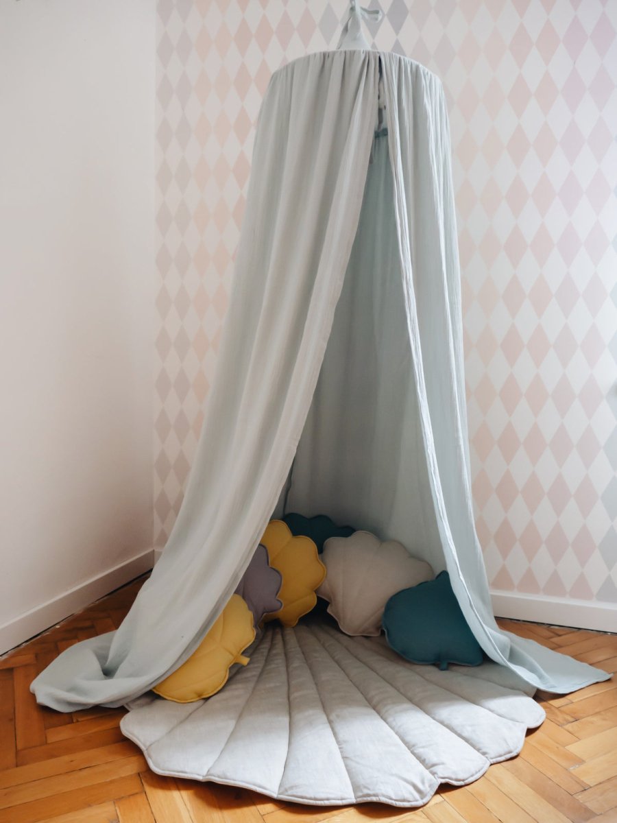 Mint GOTS Organic Cotton Bed Canopy for Babies & Kids (0–6y) - Tiny Tugz™