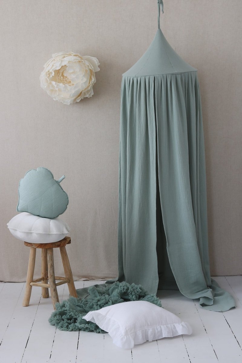 Mint GOTS Organic Cotton Bed Canopy for Babies & Kids (0–6y) - Tiny Tugz™
