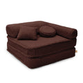Modular Kids Armchair, 5 Pieces - Bearly Fabric (Dark Brown) - Tiny Tugz™