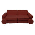 Modular Kids Play Sofa, Large - Bearly Fabric, 160 x 80 cm (Brown) - Tiny Tugz™