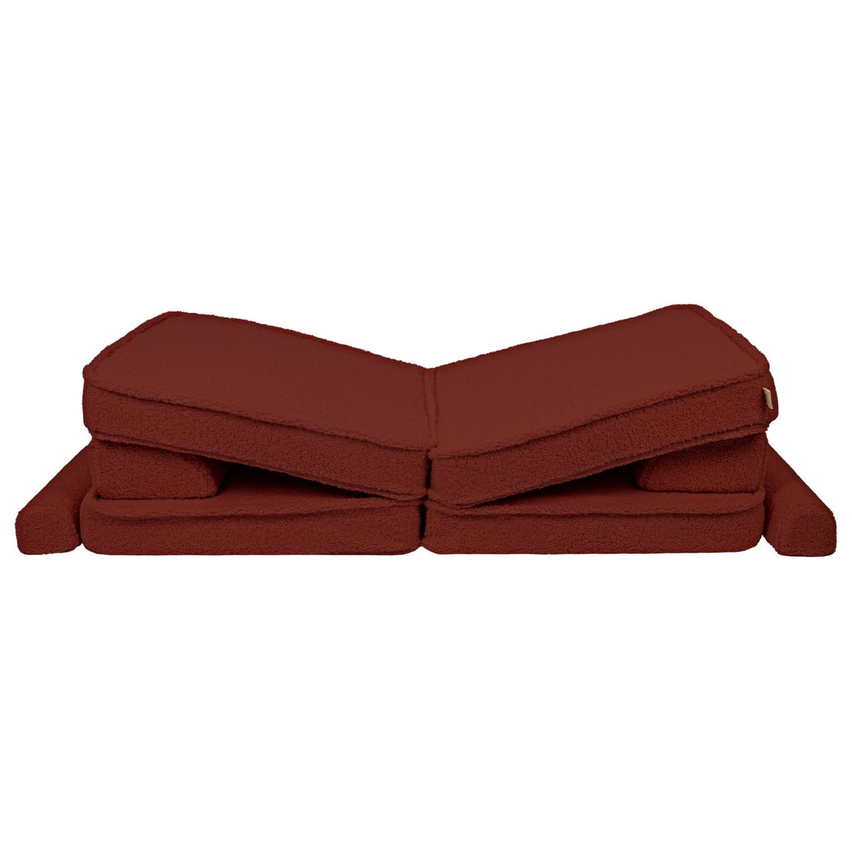 Modular Kids Play Sofa, Large - Bearly Fabric, 160 x 80 cm (Brown) - Tiny Tugz™