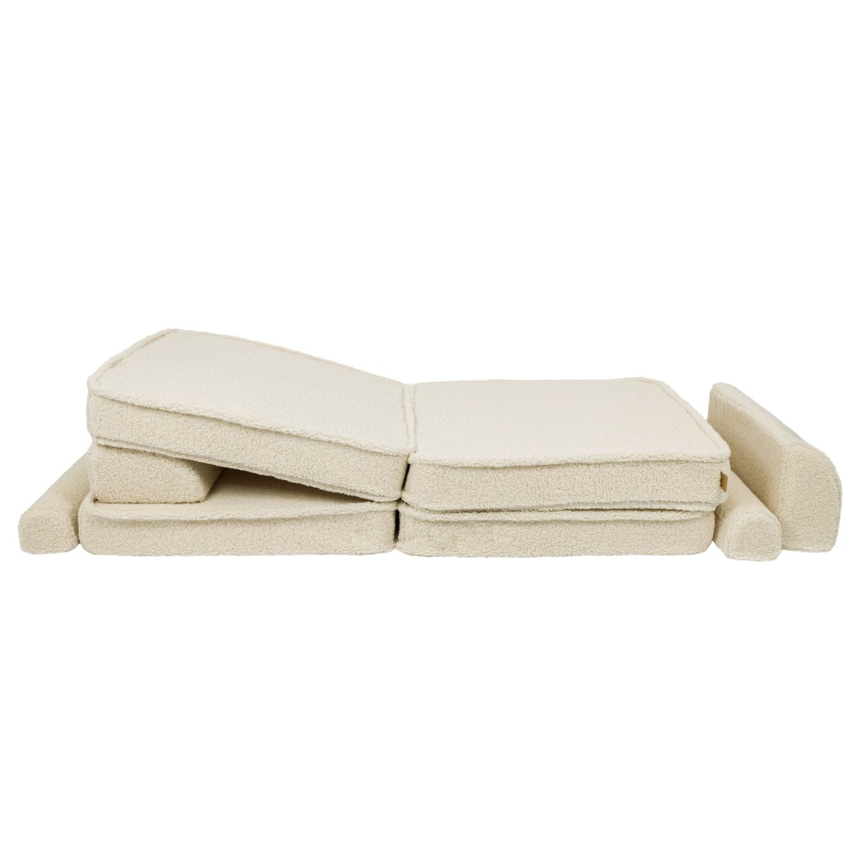 Modular Kids Play Sofa, Large - Bearly Fabric, 160 x 80 cm (Cream) - Tiny Tugz™