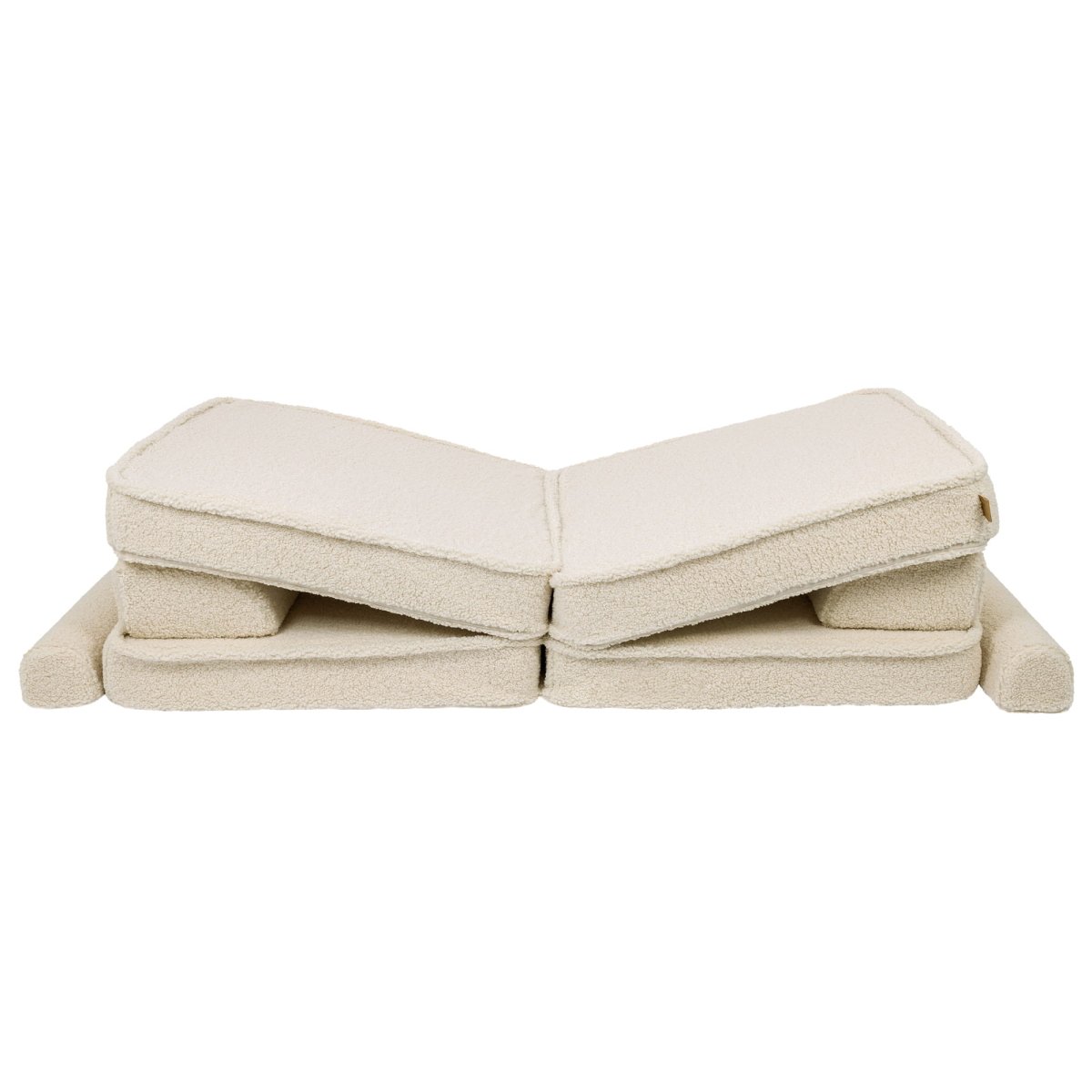 Modular Kids Play Sofa, Large - Bearly Fabric, 160 x 80 cm (Cream) - Tiny Tugz™