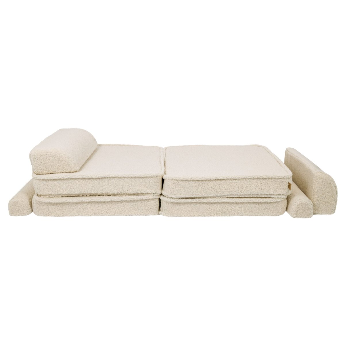 Modular Kids Play Sofa, Large - Bearly Fabric, 160 x 80 cm (Cream) - Tiny Tugz™