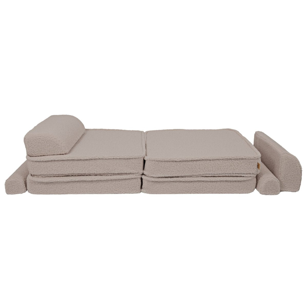 Modular Kids Play Sofa, Large - Bearly Fabric, 160 x 80 cm (Light Grey) - Tiny Tugz™