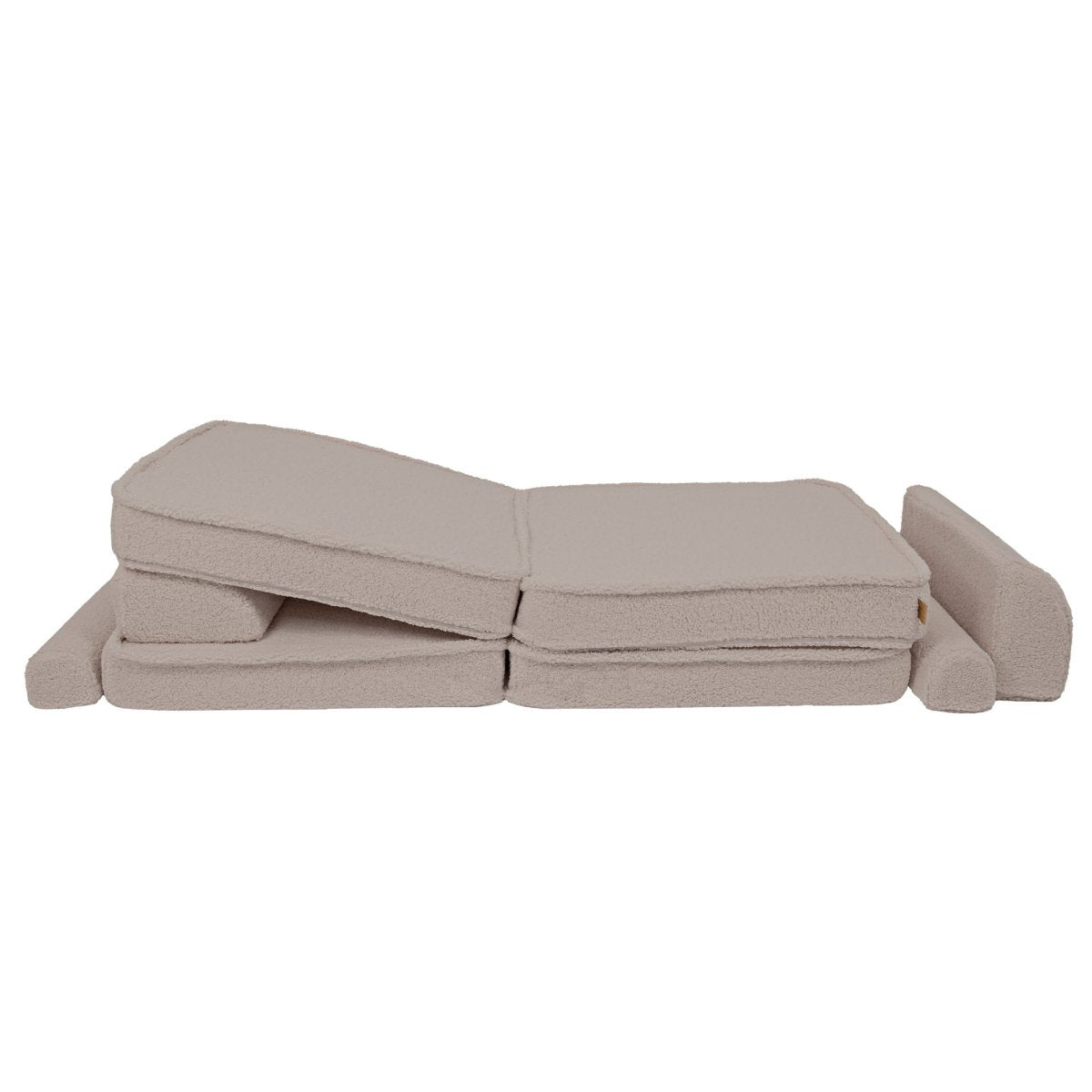 Modular Kids Play Sofa, Large - Bearly Fabric, 160 x 80 cm (Light Grey) - Tiny Tugz™