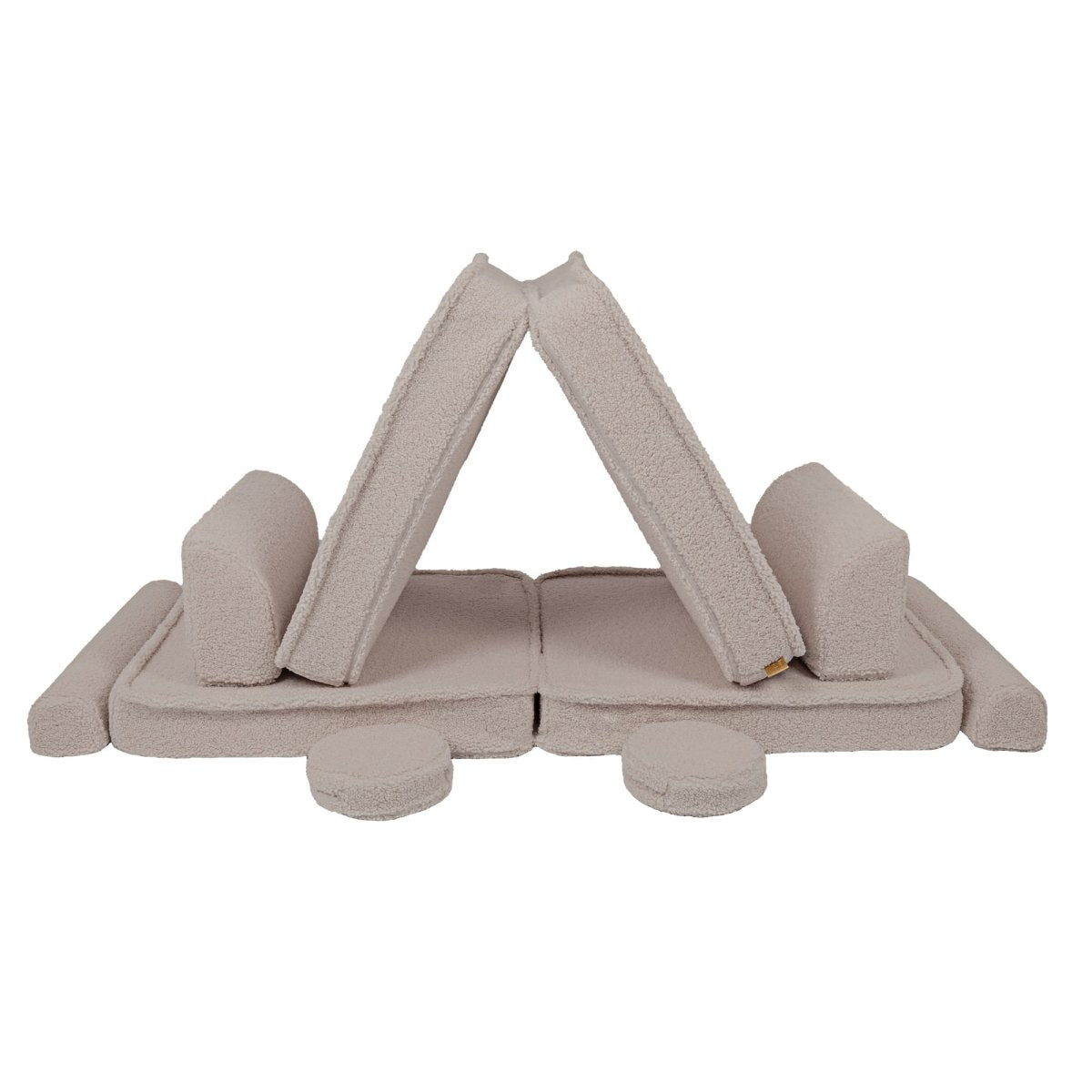 Modular Kids Play Sofa, Large - Bearly Fabric, 160 x 80 cm (Light Grey) - Tiny Tugz™