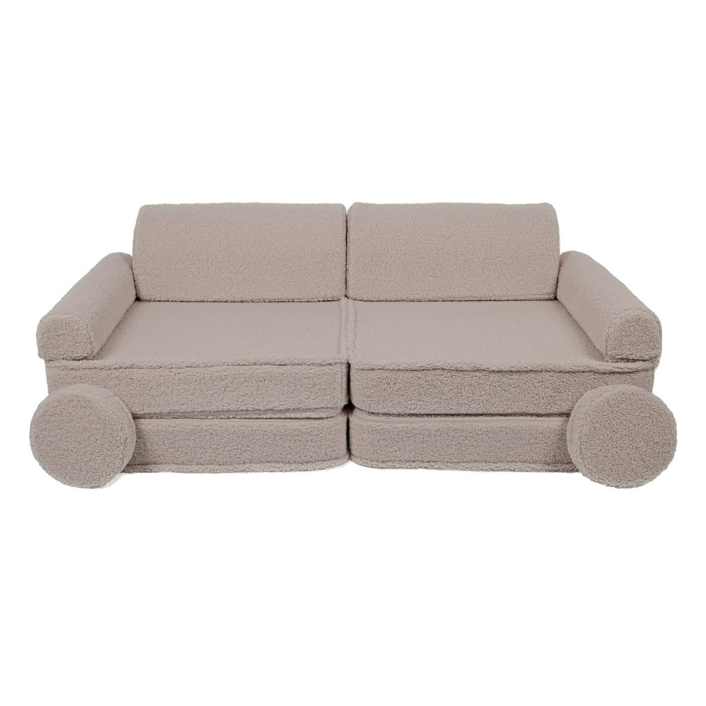 Modular Kids Play Sofa, Large - Bearly Fabric, 160 x 80 cm (Light Grey) - Tiny Tugz™