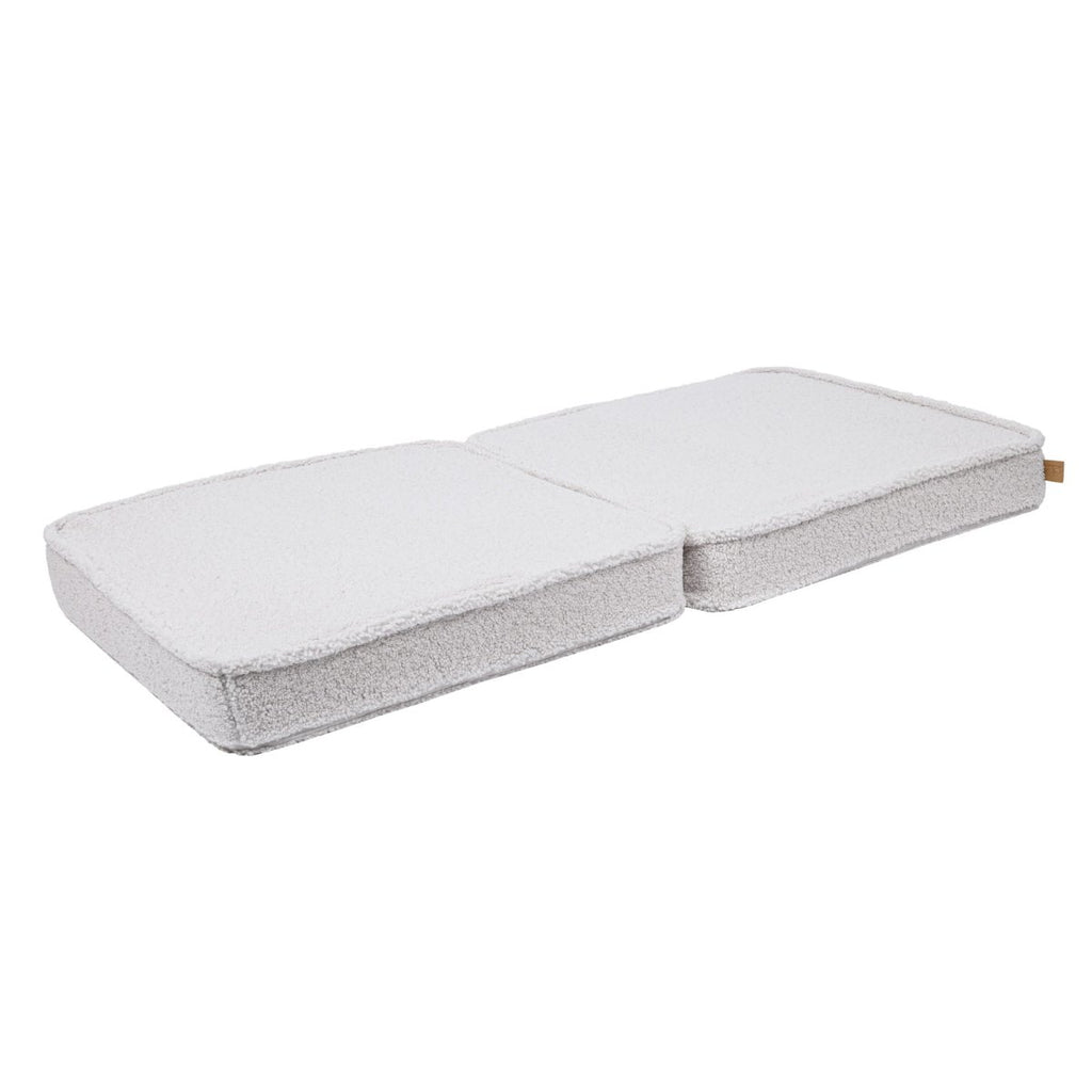 Modular Kids Play Sofa, Large - Bearly Fabric, 160 x 80 cm (White) - Tiny Tugz™