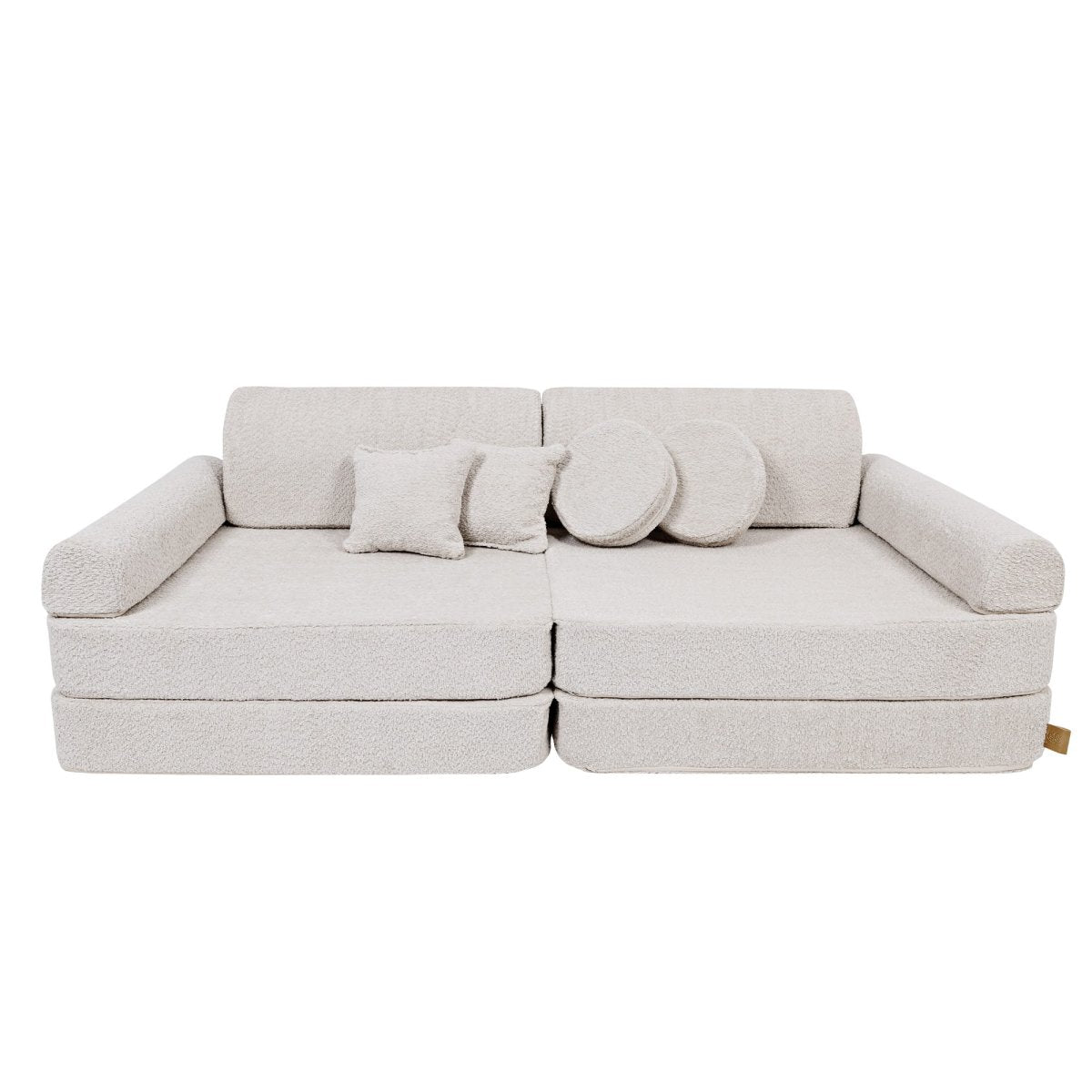 Modular Kids Play Sofa, Large - Bouclé, 160 x 80 cm (Champagne Ecru) - Tiny Tugz™