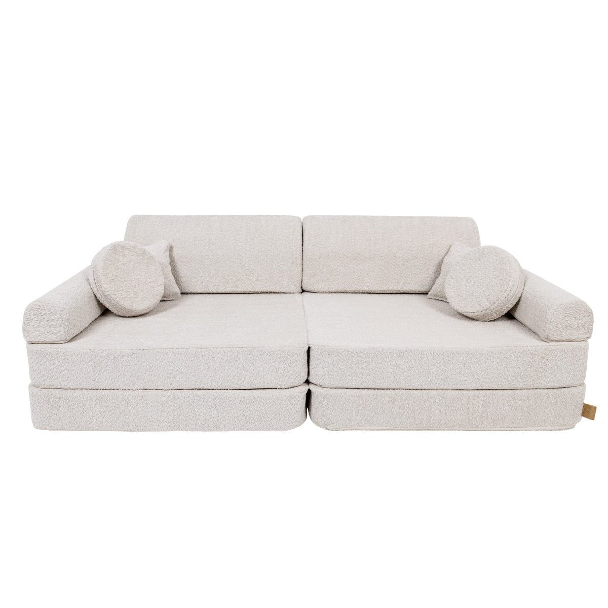 Modular Kids Play Sofa, Large - Bouclé, 160 x 80 cm (Champagne Ecru) - Tiny Tugz™