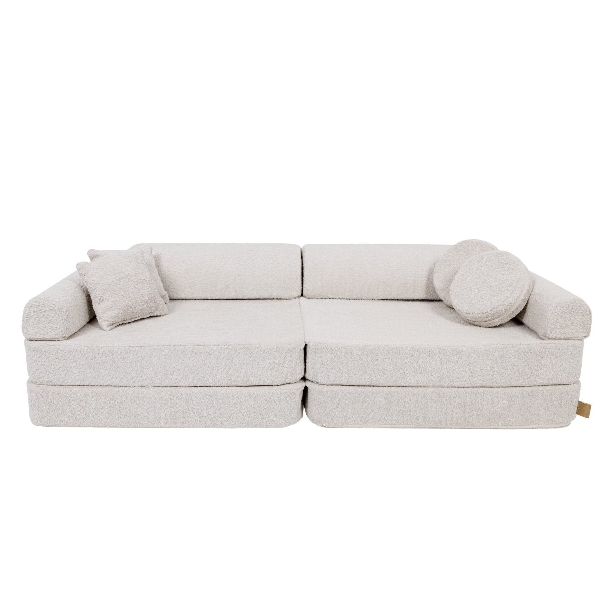 Modular Kids Play Sofa, Large - Bouclé, 160 x 80 cm (Champagne Ecru) - Tiny Tugz™