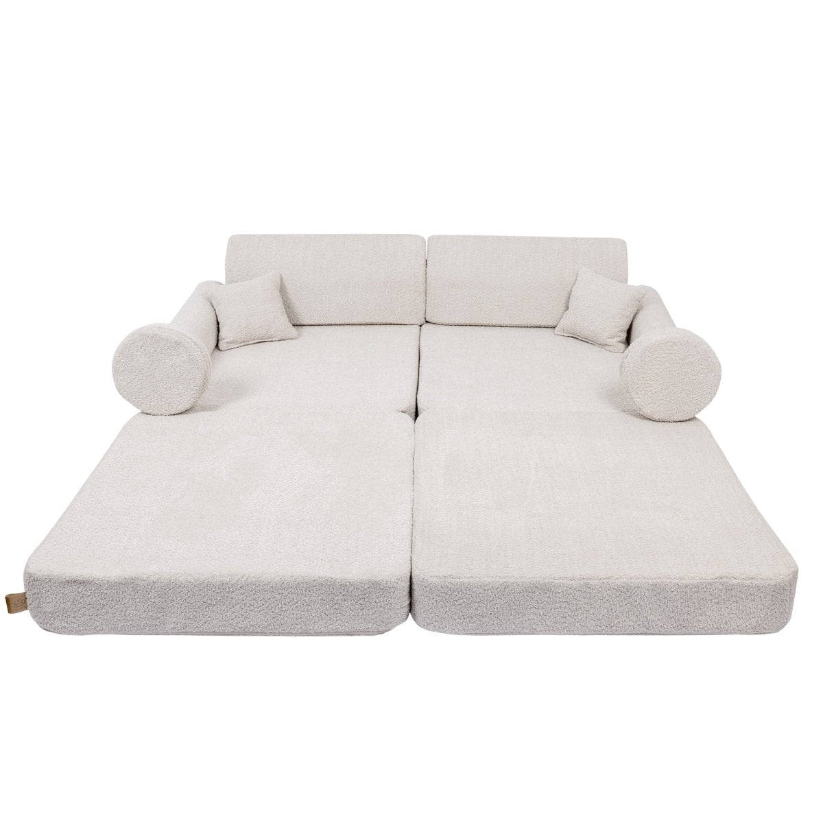 Modular Kids Play Sofa, Large - Bouclé, 160 x 80 cm (Champagne Ecru) - Tiny Tugz™