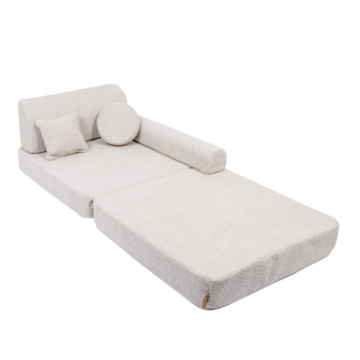 Modular Kids Play Sofa, Large - Bouclé, 160 x 80 cm (Champagne Ecru) - Tiny Tugz™