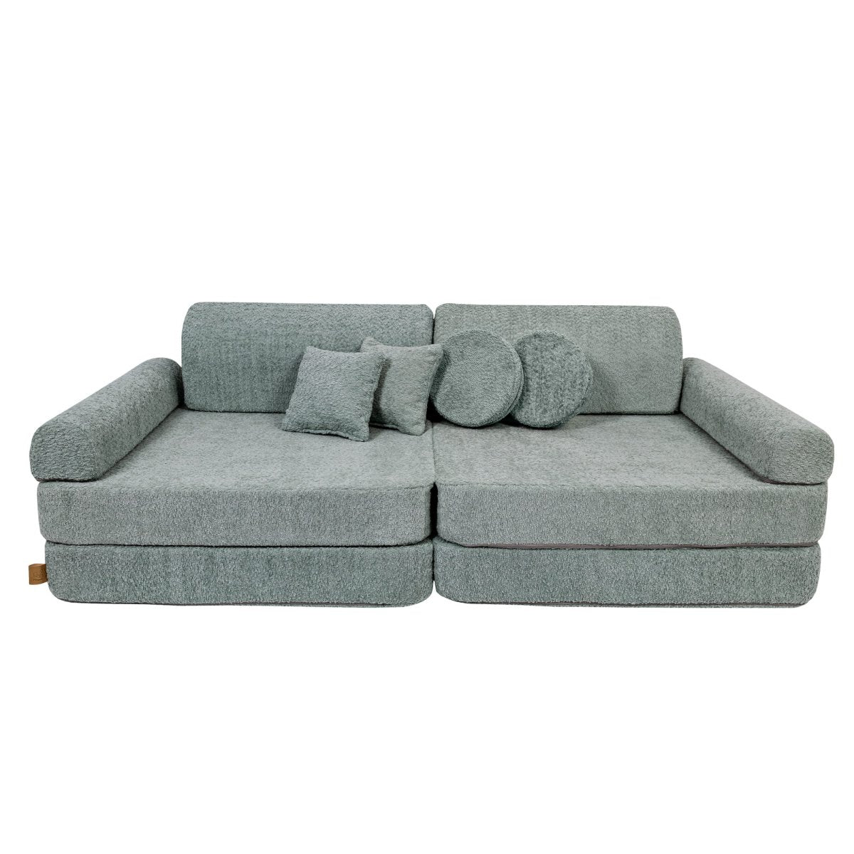 Modular Kids Play Sofa, Large - Bouclé, 160 x 80 cm (Fresh Mint) - Tiny Tugz™