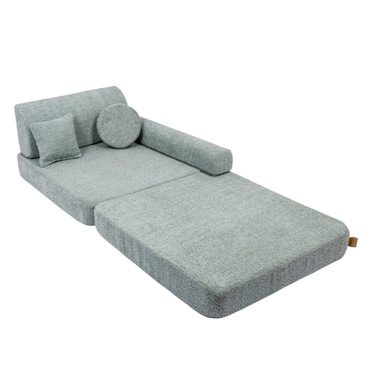 Modular Kids Play Sofa, Large - Bouclé, 160 x 80 cm (Fresh Mint) - Tiny Tugz™