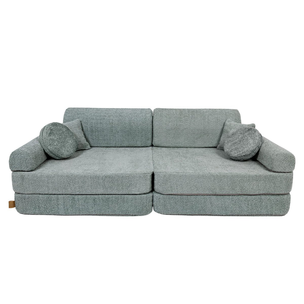 Modular Kids Play Sofa, Large - Bouclé, 160 x 80 cm (Fresh Mint) - Tiny Tugz™