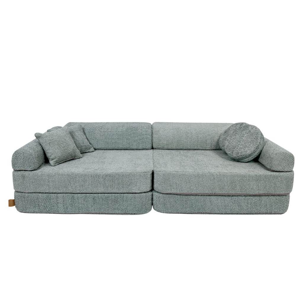 Modular Kids Play Sofa, Large - Bouclé, 160 x 80 cm (Fresh Mint) - Tiny Tugz™