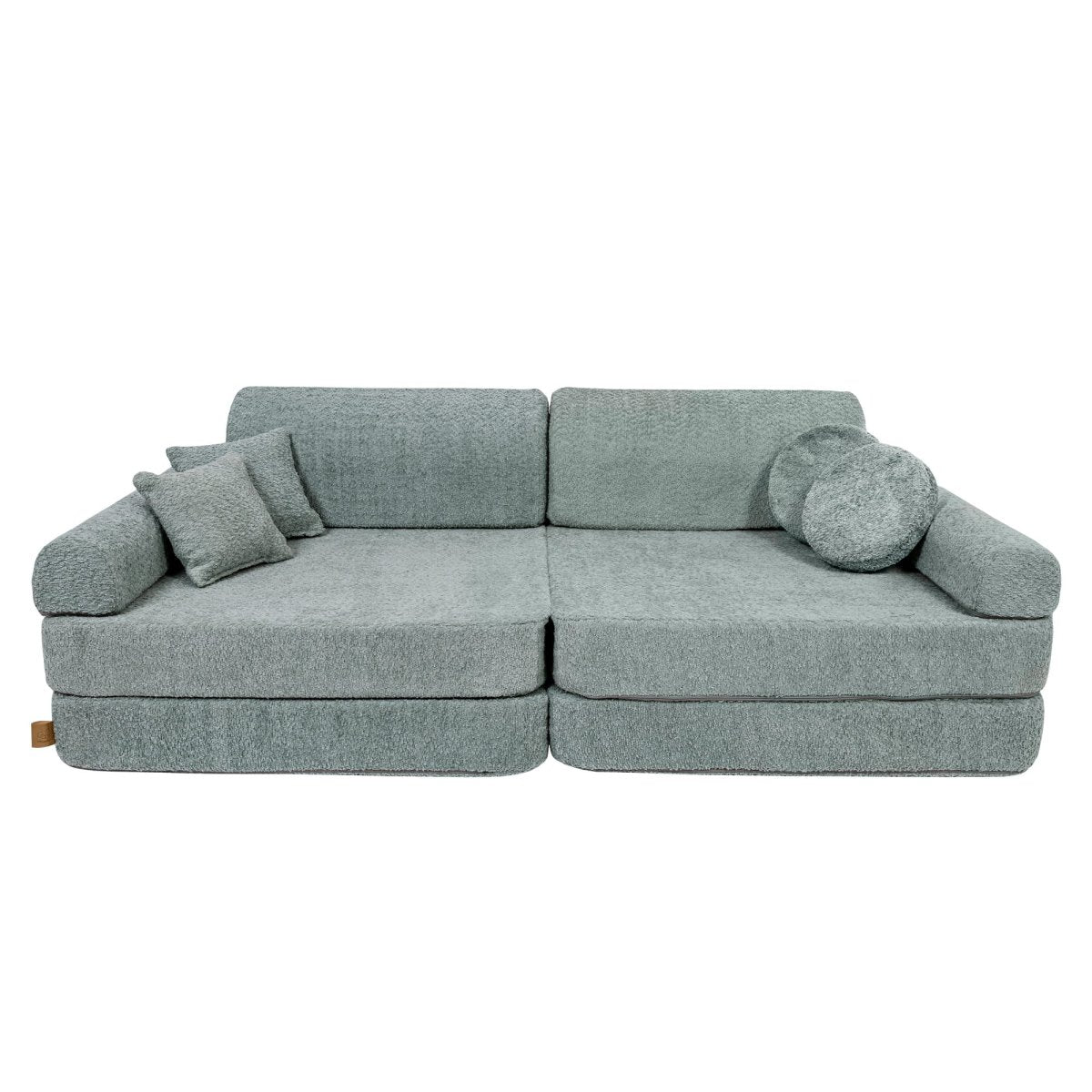 Modular Kids Play Sofa, Large - Bouclé, 160 x 80 cm (Fresh Mint) - Tiny Tugz™