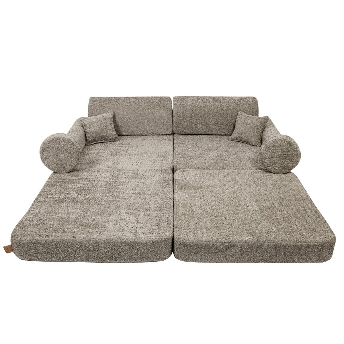 Modular Kids Play Sofa, Large - Bouclé, 160 x 80 cm (Tan Beige) - Tiny Tugz™