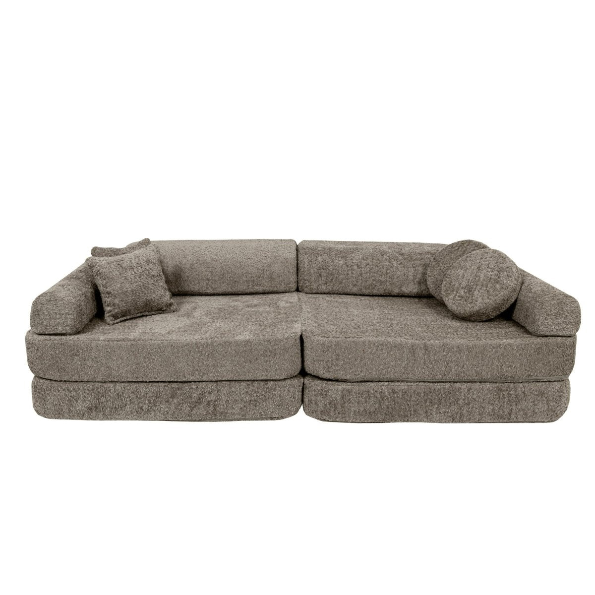 Modular Kids Play Sofa, Large - Bouclé, 160 x 80 cm (Tan Beige) - Tiny Tugz™