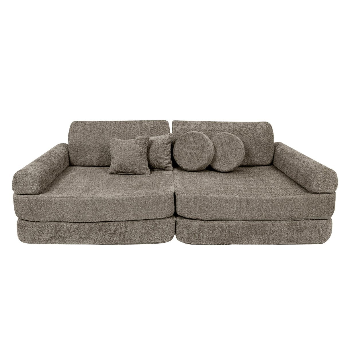 Modular Kids Play Sofa, Large - Bouclé, 160 x 80 cm (Tan Beige) - Tiny Tugz™