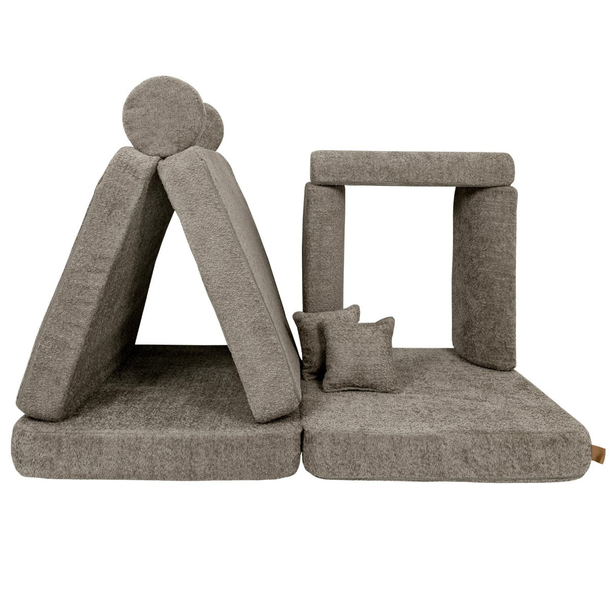 Modular Kids Play Sofa, Large - Bouclé, 160 x 80 cm (Tan Beige) - Tiny Tugz™