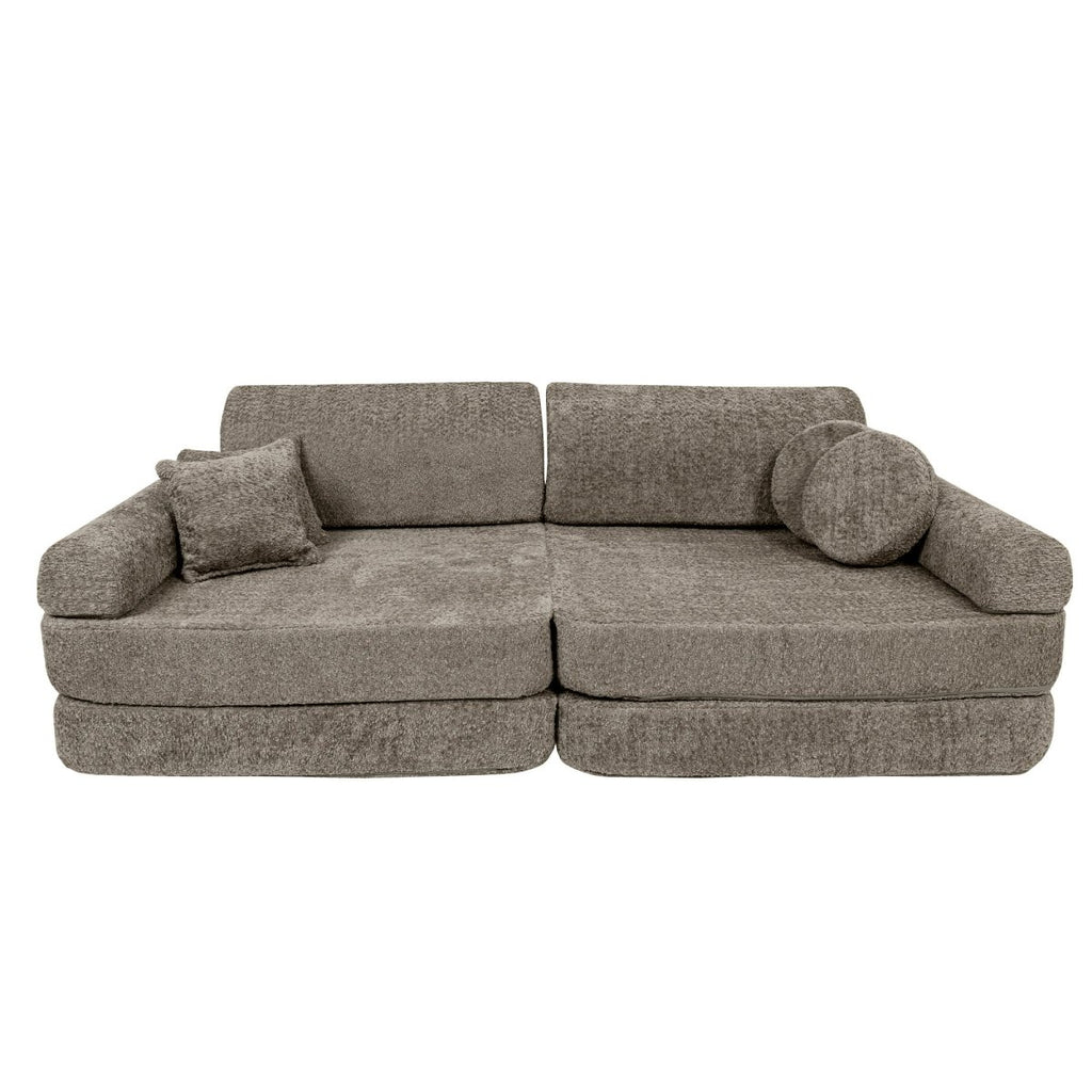 Modular Kids Play Sofa, Large - Bouclé, 160 x 80 cm (Tan Beige) - Tiny Tugz™