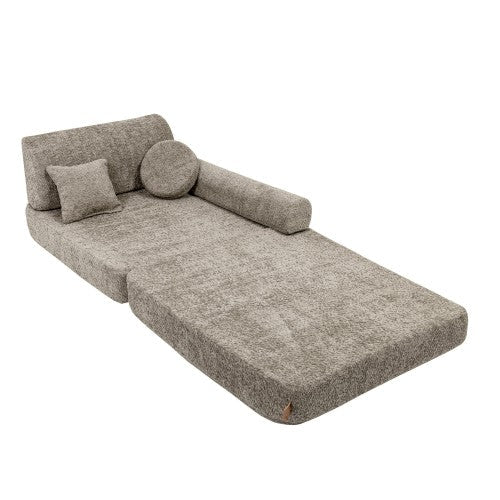 Modular Kids Play Sofa, Large - Bouclé, 160 x 80 cm (Tan Beige) - Tiny Tugz™