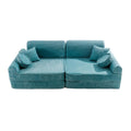 Modular Kids Play Sofa, Large - Corduroy, 160 x 80 cm (Turquoise) - Tiny Tugz™
