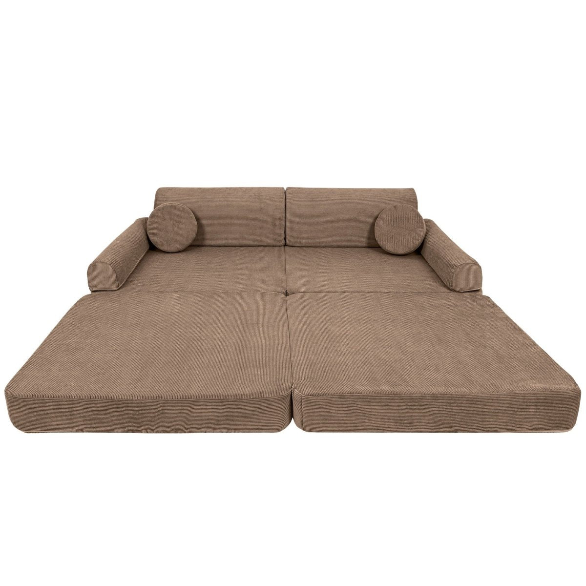 Modular Kids Play Sofa, Large - Slimcord Corduroy, 160 x 80 cm (Brown) - Tiny Tugz™