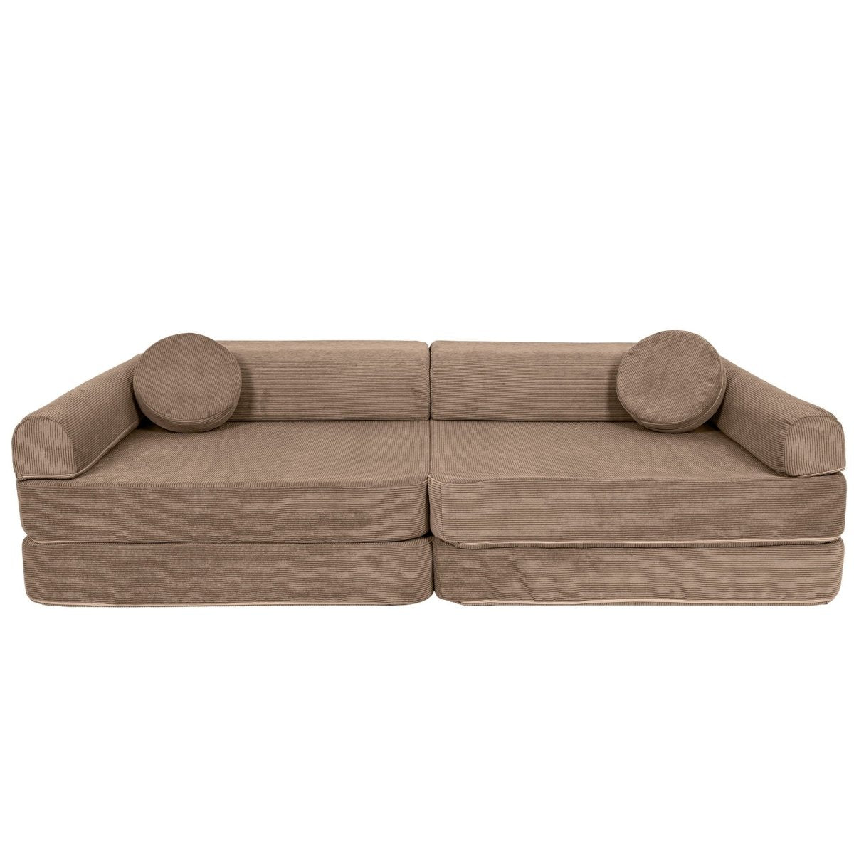 Modular Kids Play Sofa, Large - Slimcord Corduroy, 160 x 80 cm (Brown) - Tiny Tugz™