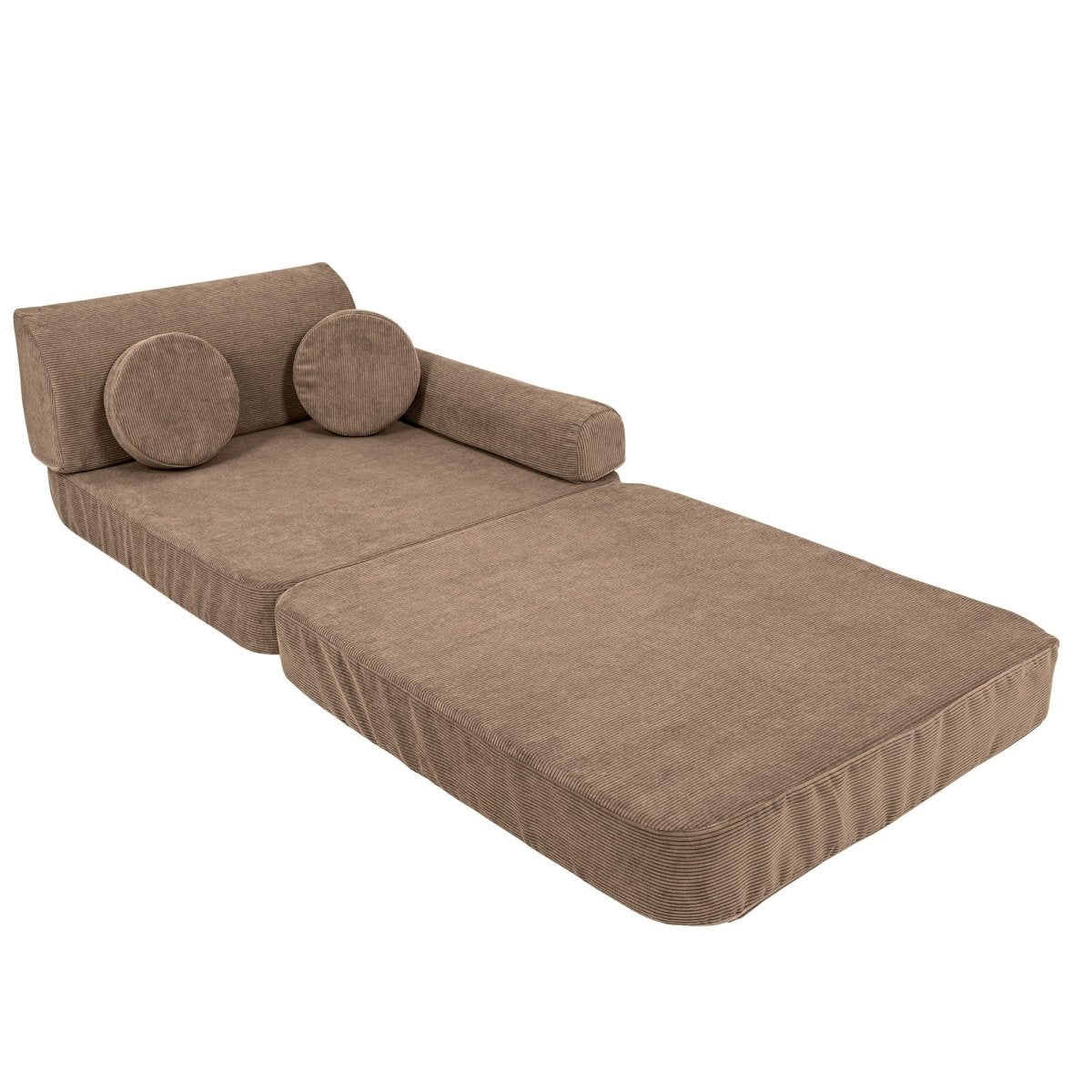 Modular Kids Play Sofa, Large - Slimcord Corduroy, 160 x 80 cm (Brown) - Tiny Tugz™
