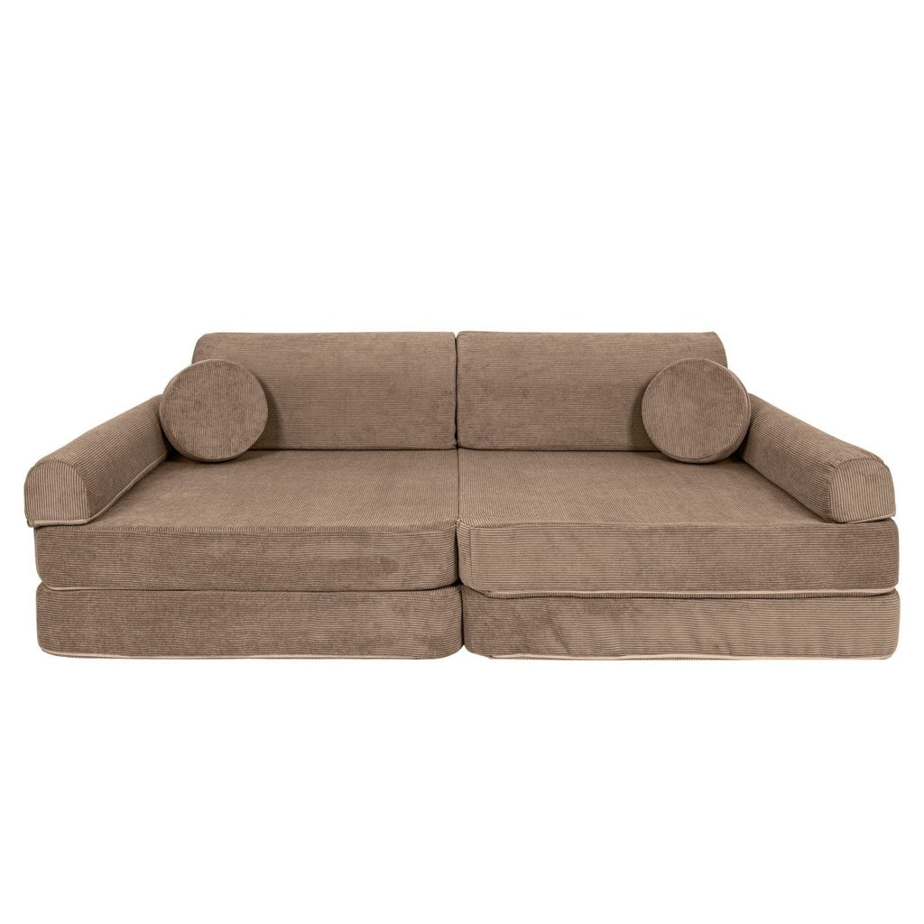 Modular Kids Play Sofa, Large - Slimcord Corduroy, 160 x 80 cm (Brown) - Tiny Tugz™