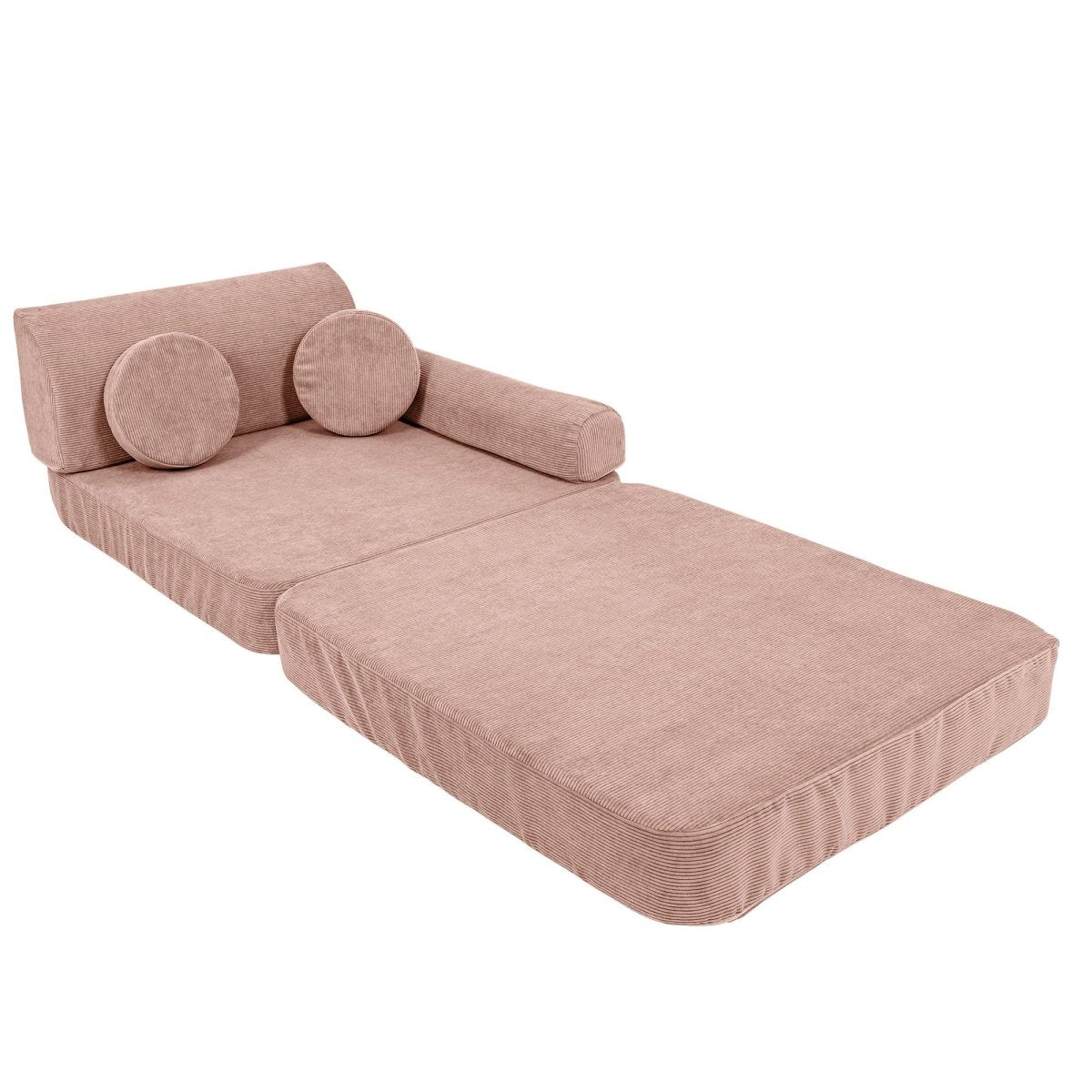 Modular Kids Play Sofa, Large - Slimcord Corduroy, 160 x 80 cm (Pink) - Tiny Tugz™