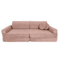 Modular Kids Play Sofa, Large - Slimcord Corduroy, 160 x 80 cm (Pink) - Tiny Tugz™