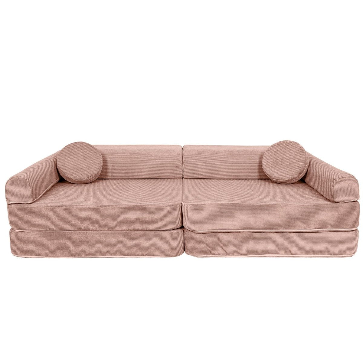 Modular Kids Play Sofa, Large - Slimcord Corduroy, 160 x 80 cm (Pink) - Tiny Tugz™