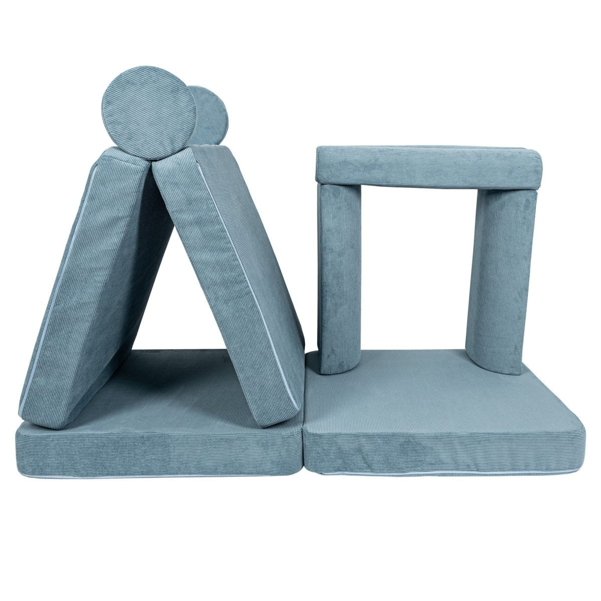 Modular Kids Play Sofa, Large - Slimcord Corduroy, 160 x 80 cm (Turquoise) - Tiny Tugz™