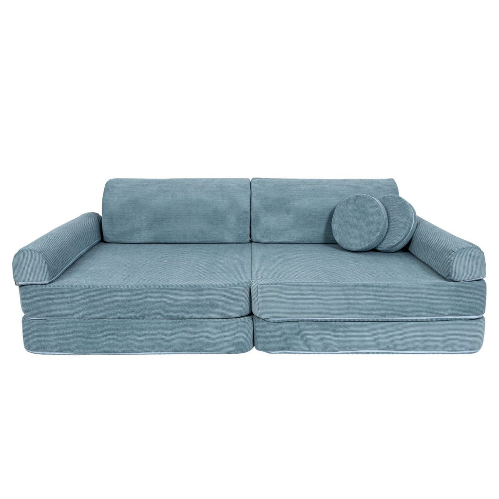 Modular Kids Play Sofa, Large - Slimcord Corduroy, 160 x 80 cm (Turquoise) - Tiny Tugz™